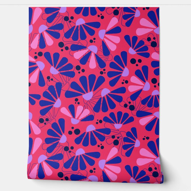 Confetti auf Himbeere Tapete (Abrollen)