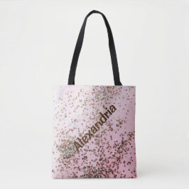 Confetti auf rosa Personalisierte Tasche