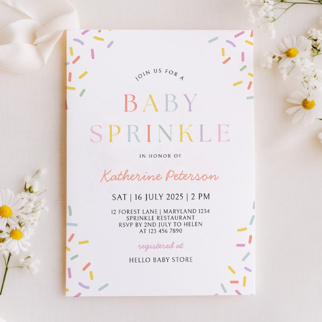 Confetti Baby Sprinkle Invitation Einladung (Von Creator hochgeladen)
