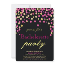 Confetti Bachelorette Imitate Pink Glitzer Hen Par