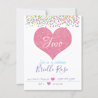 Confetti Birthday Invite Einladung