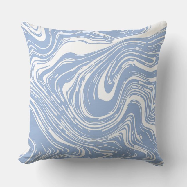 Confetti Blue Marble Dekorative Pillow Kissen (Vorderseite)