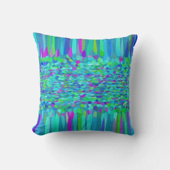 Confetti Blues Fringe Kissen (Vorderseite)
