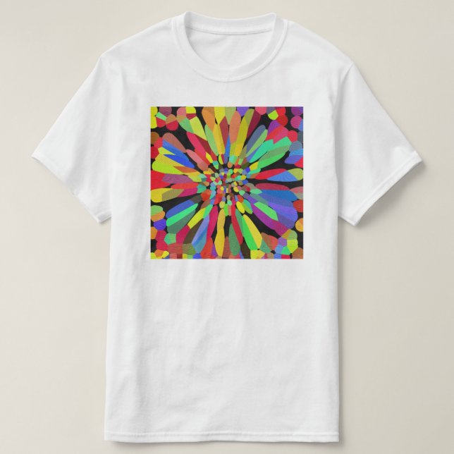 Confetti-Blume T-Shirt (Design vorne)
