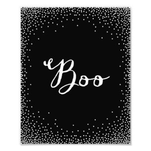Confetti Boo Halloween Art Print Fotodruck