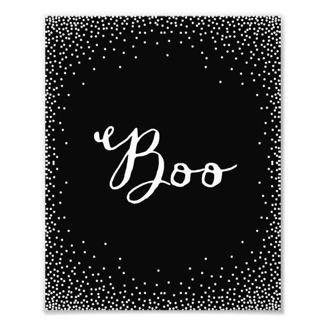 Confetti Boo | Halloween Art Print Fotodruck (Vorne)