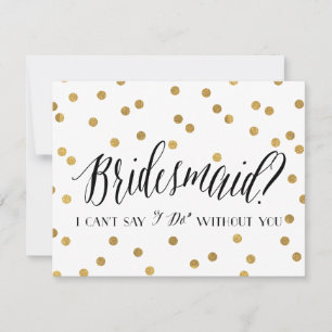 Confetti Bridesmaid   Bridesmaid Einladung