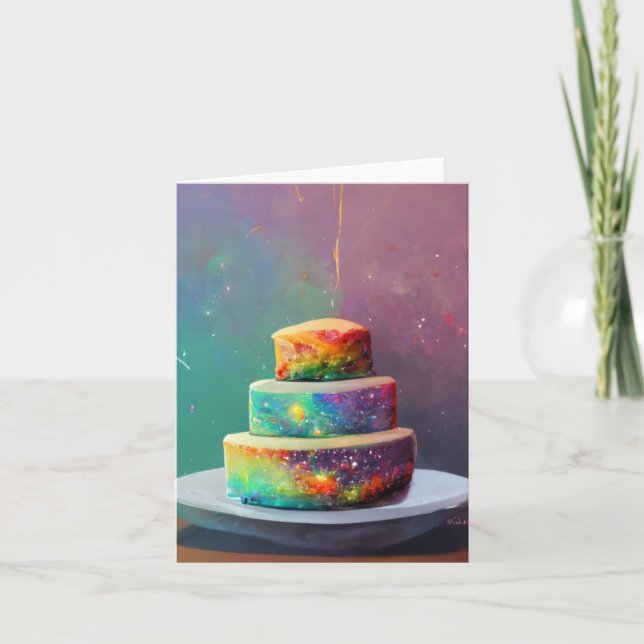 Confetti Cake Space Karte (Vorderseite)
