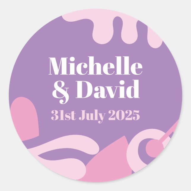 Confetti Collage klassischer Rundaufkleber Runder Aufkleber (Vorderseite)