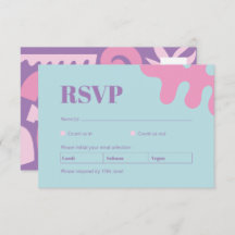 Confetti Collage RSVP-Karte