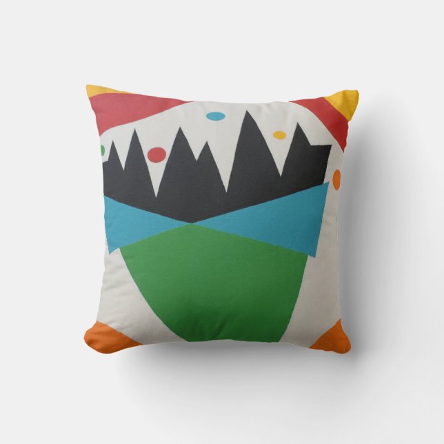 Confetti Cone Abstract Throw Pillow Kissen (Vorderseite)