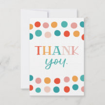 Confetti Danke-Card