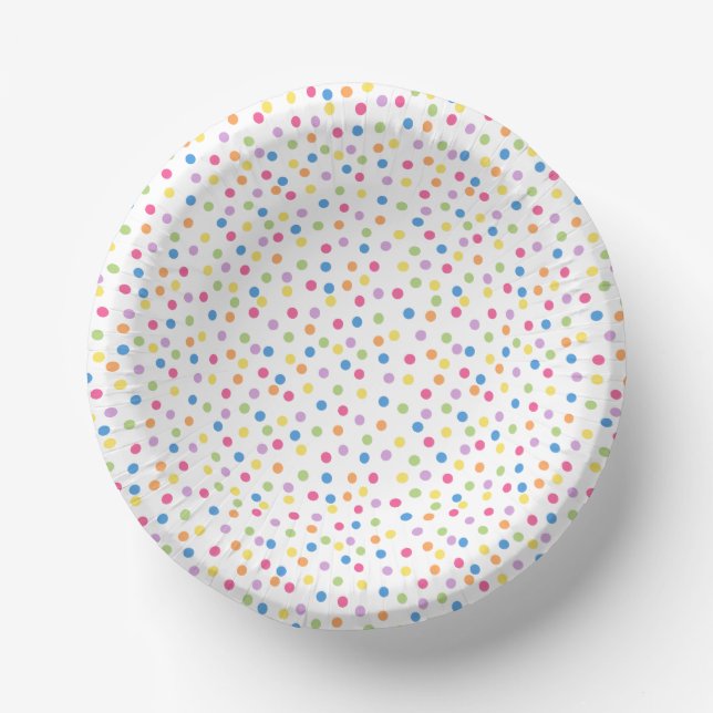 Confetti Dazzle (Punkte) Pappteller (Vorderseite)