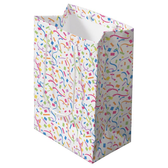 Confetti Dazzle (Überraschung) Mittlere Geschenktüte (Vorderseite Schrägansicht)