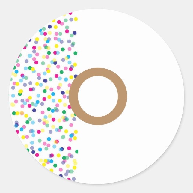 Confetti Donut Sticker (Vorderseite)