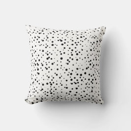 Confetti Dots Muster in Schwarz und Weiß Kissen