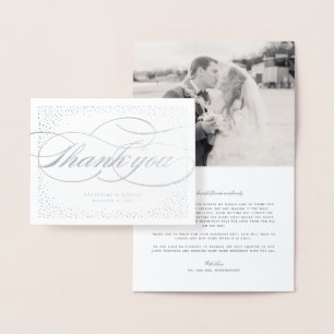 Confetti Dots und klassische Script Hochzeit Viele Folienkarte