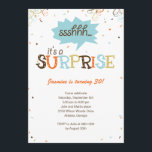 Confetti-Dusche Überraschung Party Einladung<br><div class="desc">Diese Einladung von Confetti Dusche wird Ihre Gäste in die Stimmung für ein Überraschungsfest bringen.</div>