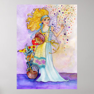 Confetti Fairy Print Poster