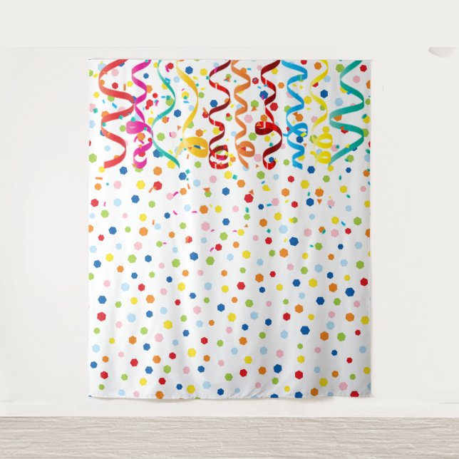 Confetti-Foto-Hintergrundband Wandteppich (Vorderseite)