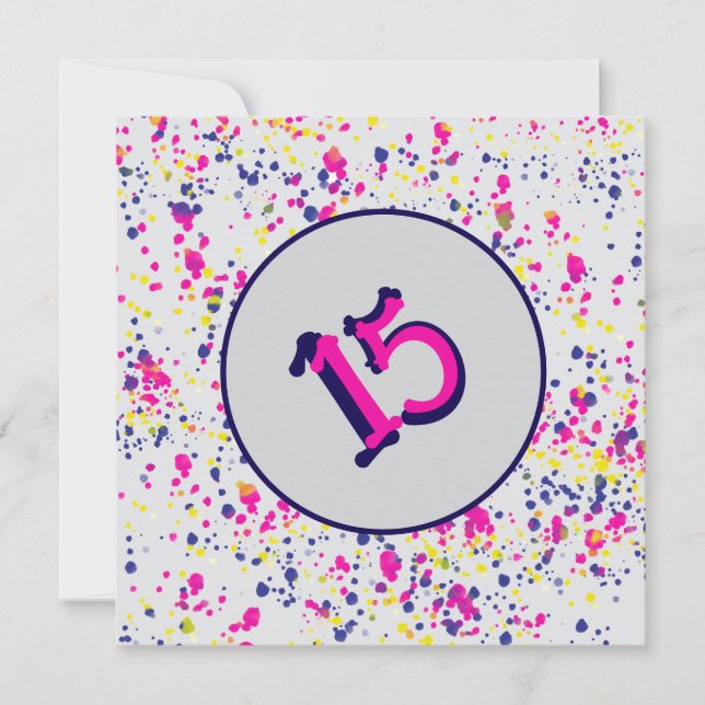 Confetti Fun Sprinkles Design 15 Einladung (Vorderseite)