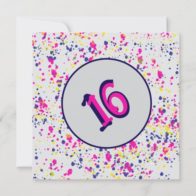 Confetti Fun Sprinkles Design 16 Einladung (Vorderseite)