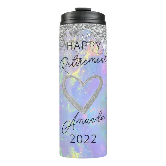 Confetti Funkelnd Glitzer Rente Geschenk für sie Thermosbecher (Vorderseite)