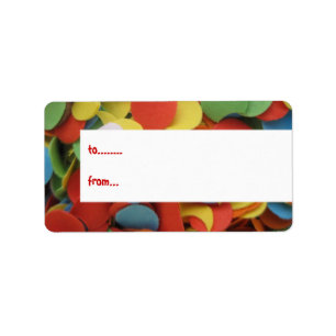 Confetti-Geburtstagsgeschenk Adressaufkleber