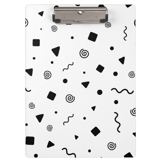 Confetti Gemustert Clipboard Klemmbrett (Vorderseite)