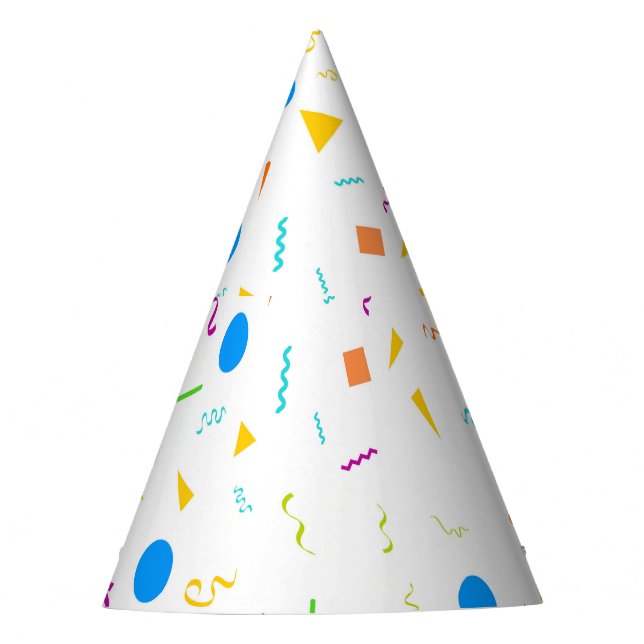 Confetti Gemustert Paper Party Hat Partyhütchen (Vorderseite)
