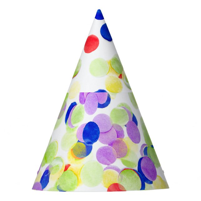 Confetti Gemustert Paper Party Hat Partyhütchen (Vorderseite)