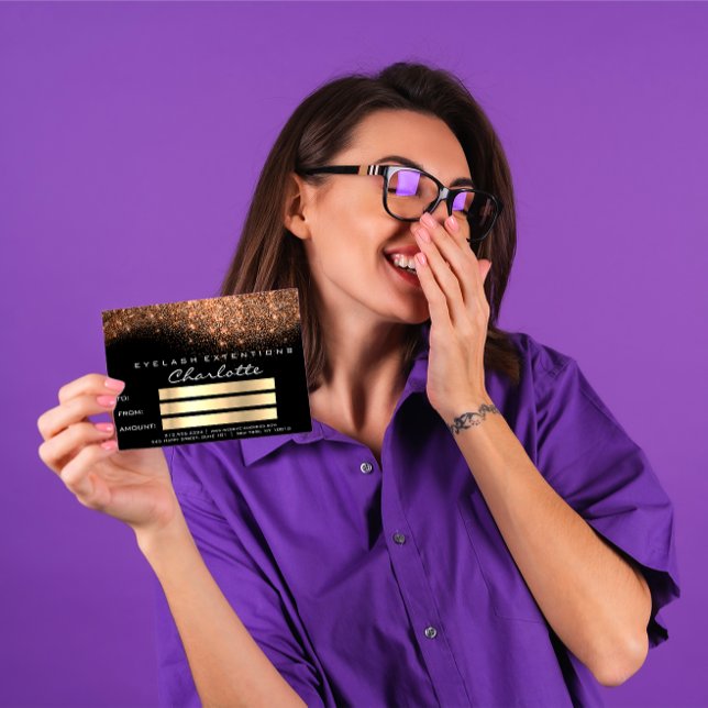 Confetti Glitzer Copper Black Certificate Geschenk (Confetti Glitter Copper Black Certificate Gift)