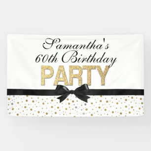 Confetti-Goldschein-60. Geburtstags-Party Banner
