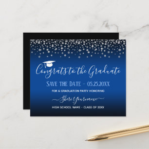 Confetti Graduation Party Save the Date Einladung