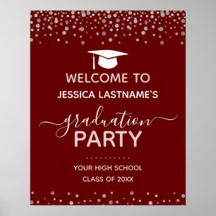 Confetti Graduation Party Welcome Poster