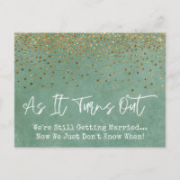 Confetti & Grunge Green Sassy Verspätete Hochzeit