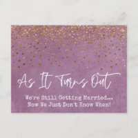 Confetti & Grunge Pink Sassy Verspätete Hochzeit