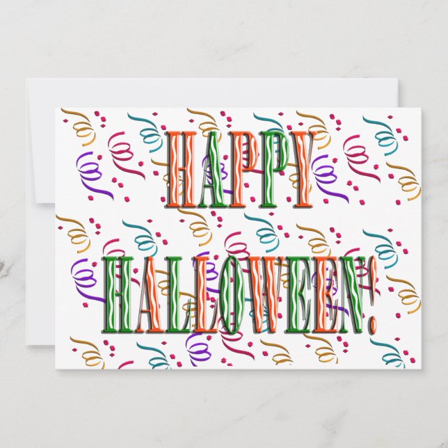 Confetti & Halloween Festival Einladung (Vorderseite)