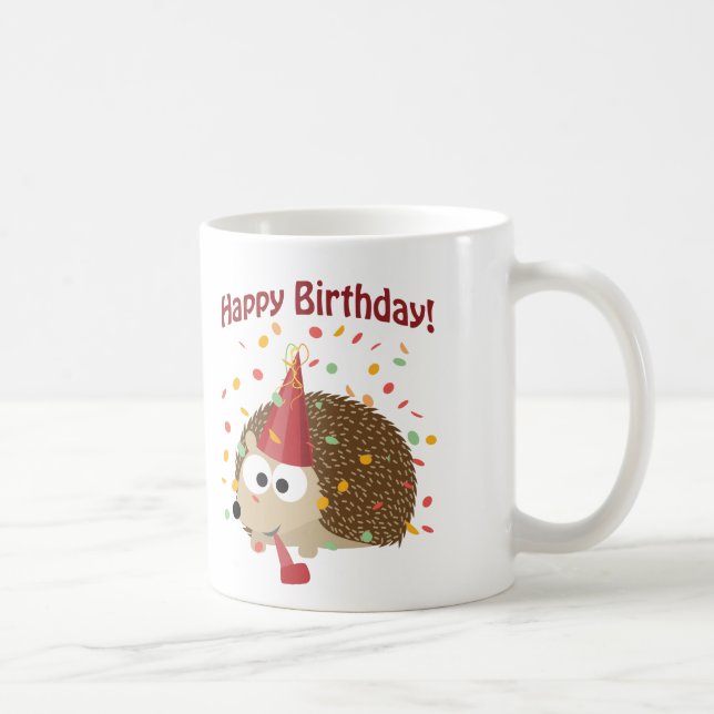 Confetti Happy Birthday Igel Tasse (Rechts)