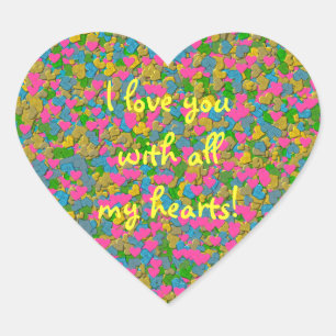 Confetti Hearts HEART STICKER