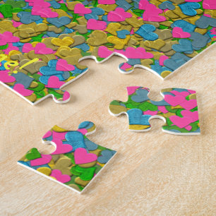 Confetti Hearts Jigsaw Puzzle