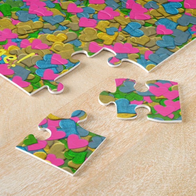 Confetti Hearts Jigsaw Puzzle (Seite)