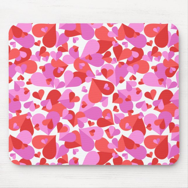 Confetti Hearts Mix Mousepad (Vorne)