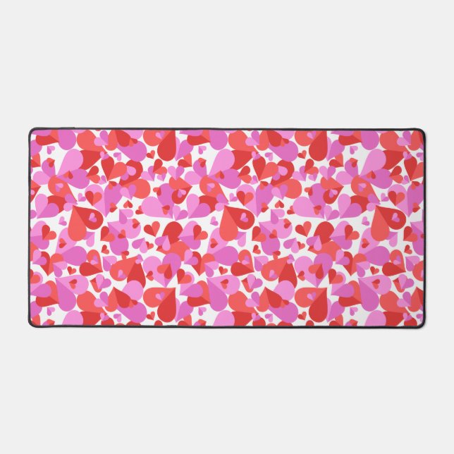 Confetti Hearts Mix Schreibtischunterlage (Vorderseite)