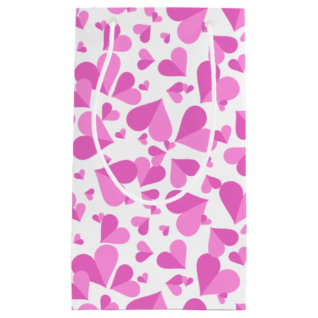 Confetti Hearts Pink Kleine Geschenktüte (Vorderseite)