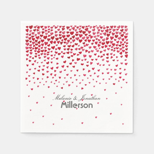 Confetti Hearts Serviette (Vorderseite)