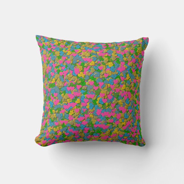 Confetti Hearts THROW PILLOW Kissen (Vorderseite)
