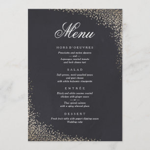 Confetti Imitats Menü zum Abendessen Menükarte
