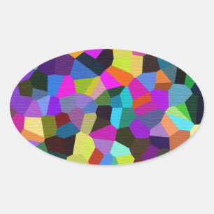 Confetti in Jewel Tones Ovaler Aufkleber