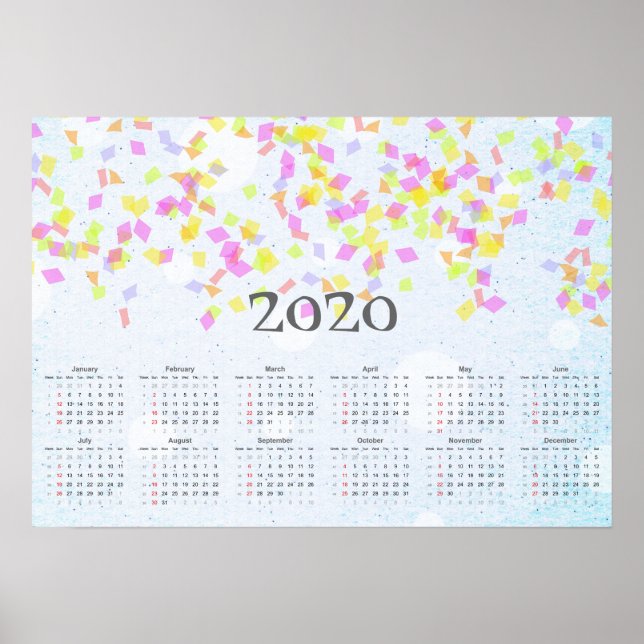 Confetti-Kalender 2020 Poster (Vorne)